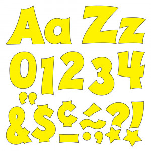 T-79804 - Yellow 4In Combo Pack Uppercase Lowercase in Letters