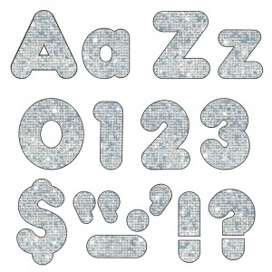 T-79943 - Silver Sparkle 4In Casual Combo Ready Letters in Letters