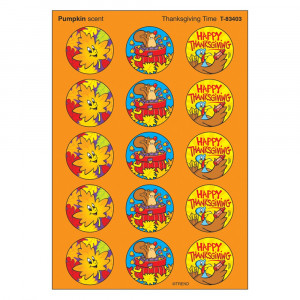 T-83403 - Stinky Stickers Thanksgiving 60/Pk Time Acid-Free Pumpkin in Holiday/seasonal