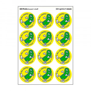 Dill-ightful/Dill Pickle Scented Stickers, Pack of 24 - T-83605 | Trend Enterprises Inc. | Stickers