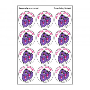 Grape Going!/Grape Jelly Scented Stickers, Pack of 24 - T-83607 | Trend Enterprises Inc. | Stickers