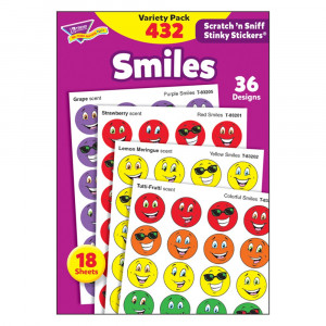 T-83903 - Stinky Stickers Smiles 432/Pk Variety Pk Acid-Free in Stickers