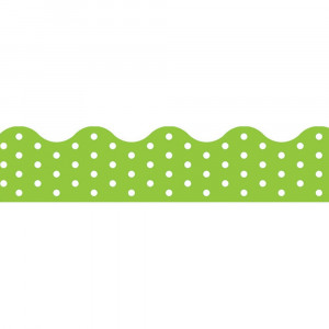 T-92664 - Polka Dots Lime Terrific Trimmers in Border/trimmer