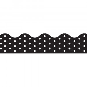 T-92671 - Polka Dots Black Terrific Trimmers in Border/trimmer