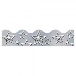 T-92682 - Silver Stars Terrific Trimmers I Heart Metal in Border/trimmer