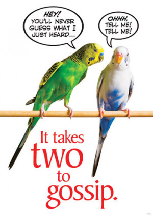 T-A67393 - It Takes Two To Gossip Poster in Motivational