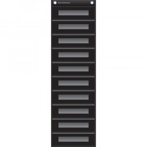TCR20841 - File Storage Pocket Chart Black in Storage