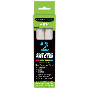 TCR20885 - White Liquid Chalk Markers 2Pk Chalk Brights in Markers