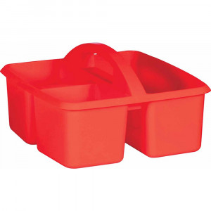 Red Plastic Storage Caddy - TCR20910 | Teacher Created Resources | Storage Containers
