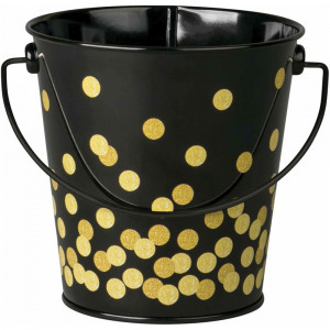 Black Confetti Bucket - TCR20975 | Teacher Created Resources | Desk Accessories