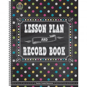 TCR3716 - Chalkboard Brights Lesson Plan And Record Book in Plan & Record Books