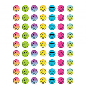 Brights 4Ever Smiley Faces Mini Stickers - TCR3924 | Teacher Created Resources | Stickers