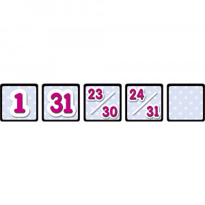 TCR4584 - Black Polka Dots Calendar Day Mini Packs in Calendars