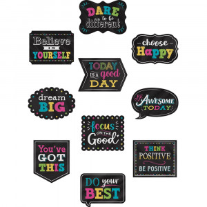 Chalkboard Brights Positive Sayings Accents - TCR5576 | Teacher Created Resources | Accents