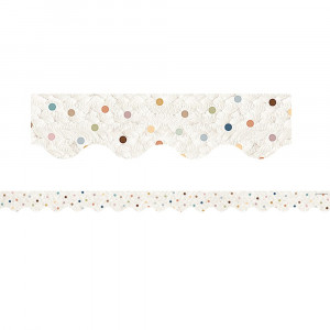 Everyone is Welcome Dots Scalloped Border Trim - TCR7158 | Teacher Created Resources | Border/Trimmer