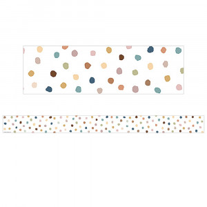 Everyone is Welcome Painted Dots Straight Border Trim - TCR7165 | Teacher Created Resources | Border/Trimmer