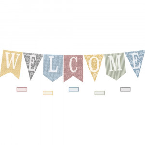 Classroom Cottage Pennants Welcome Bulletin Board Set, 53 Pieces - TCR7170 | Teacher Created Resources | Classroom Theme
