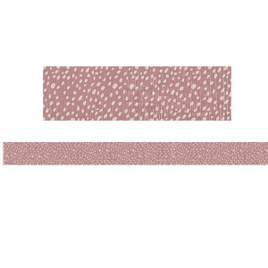 Classroom Cottage Vintage Rose Dots Straight Border Trim, 35 Feet - TCR7181 | Teacher Created Resources | Border/Trimmer
