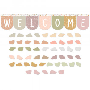 Terrazzo Tones Welcome Bunting Bulletin Board Set, 58 Pieces - TCR7200 | Teacher Created Resources | Classroom Theme