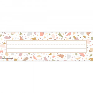 Terrazzo Tones Flat Name Plates, Pack of 36 - TCR7221 | Teacher Created Resources | Name Plates