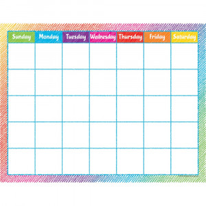 TCR7525 - Colorful Scribble Calendar Chart in Calendars