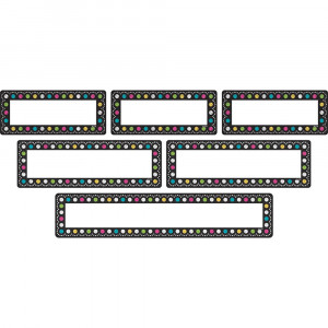 TCR77321 - Chalkboard Brights Labels Clingy Thingies in Name Plates