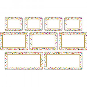 TCR77325 - Clingy Thingies Confetti Labels in Name Plates