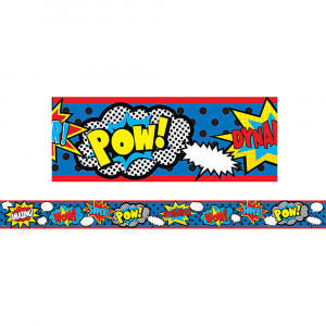 TCR77340 - Superhero Straight Borders Clingy Thingies in Border/trimmer