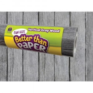 Fun Size Better Than Paper Bulletin Board Roll Vertical Gray Wood - TCR77908 | Teacher Created Resources | Bulletin Board & Kraft Rolls