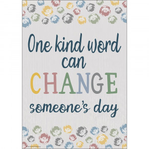 One Kind Word Positive Poster - TCR7887 | Teacher Created Resources | Deco: Charts, Posters