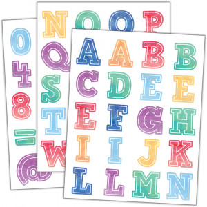 Watercolor Alphabet Stickers - TCR8196 | Teacher Created Resources | Deco: Stickers, Alphabet