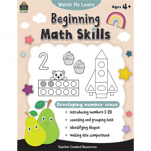 Watch Me Learn: Beginning Math Skills - TCR8395 | Teacher Created Resources | Book: Early Childhood