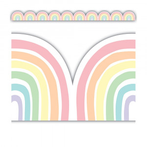 Pastel Pop Rainbows Die-Cut Border Trim, 35 Feet - TCR8431 | Teacher Created Resources | Border/Trimmer