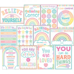 Pastel Pop Calming Strategies Small Poster 12-Pack - TCR8439 | Teacher Created Resources | Classroom Theme