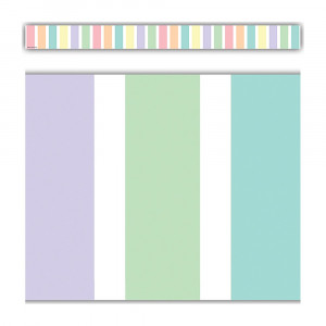 Pastel Pop Stripes Straight Border Trim, 35 Feet - TCR8444 | Teacher Created Resources | Border/Trimmer