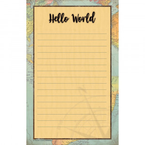 Travel the Map Notepad, 5.25" x 8.5", 50 Sheets - TCR8566 | Teacher Created Resources | Note Pads