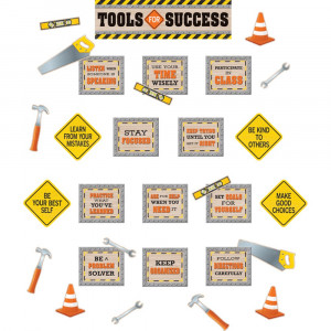 Under Construction Tools for Success Mini Bulletin Board - TCR8744 | Teacher Created Resources | Classroom Theme