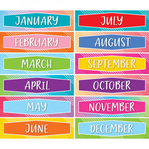 TCR8789 - Colorful Vibes Monthly Headliners in Calendars