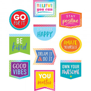TCR8825 - Positive Sayings Accents Colorful Vibes in Accents