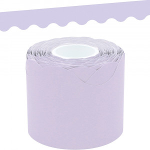 Lavender Scalloped Rolled Border Trim, 50 Feet - TCR9158 | Teacher Created Resources | Border/Trimmer