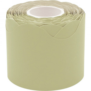 Olive Green Scalloped Rolled Border Trim - TCR9167 | Teacher Created Resources | Deco: Border Trim, Rolled