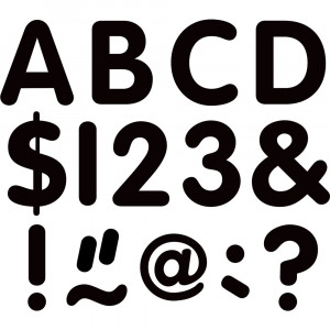 Black 2 Classic Letters Uppercase Pack - TCR9210 | Teacher Created Resources | Deco: Letters 2" Classic Uppercase Pack"