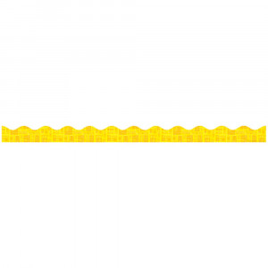 TF-8279 - Yellow Graphic Pattern Scalloped Trimmer Gr Pk-5 in Border/trimmer
