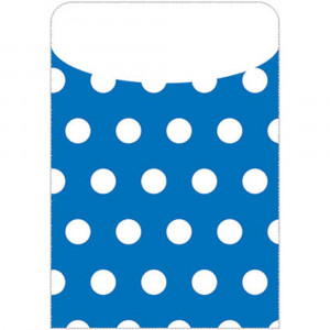 TOP6432 - Brite Pockets Blu Polka Dots 35/Bag in Folders