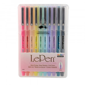 LePen Micro-Fine Point Pen, Pastel, 10 Colors - UCH430010P | Uchida Of America, Corp | Pens