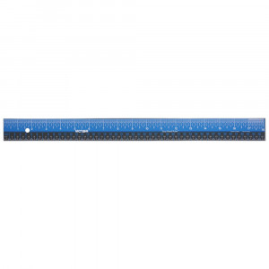 Easy Read Ruler, Stainless Steel, Blue/Black, 18 - VICEZ18SBL | Victor Technology | Rulers"