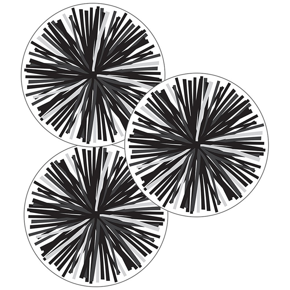 Simply Stylish Black & White Wavy Line Scalloped Border, 39' - CD-108357, Carson Dellosa Education