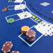 Blue Blackjack Table felt - 72x36