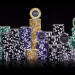 500 Ct Eclipse 14 Gram Poker Chip Set w/ Mahogany Wooden Case