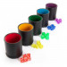 Professional Dice Cups Game Night Pack, Assorted Colors 5-pack